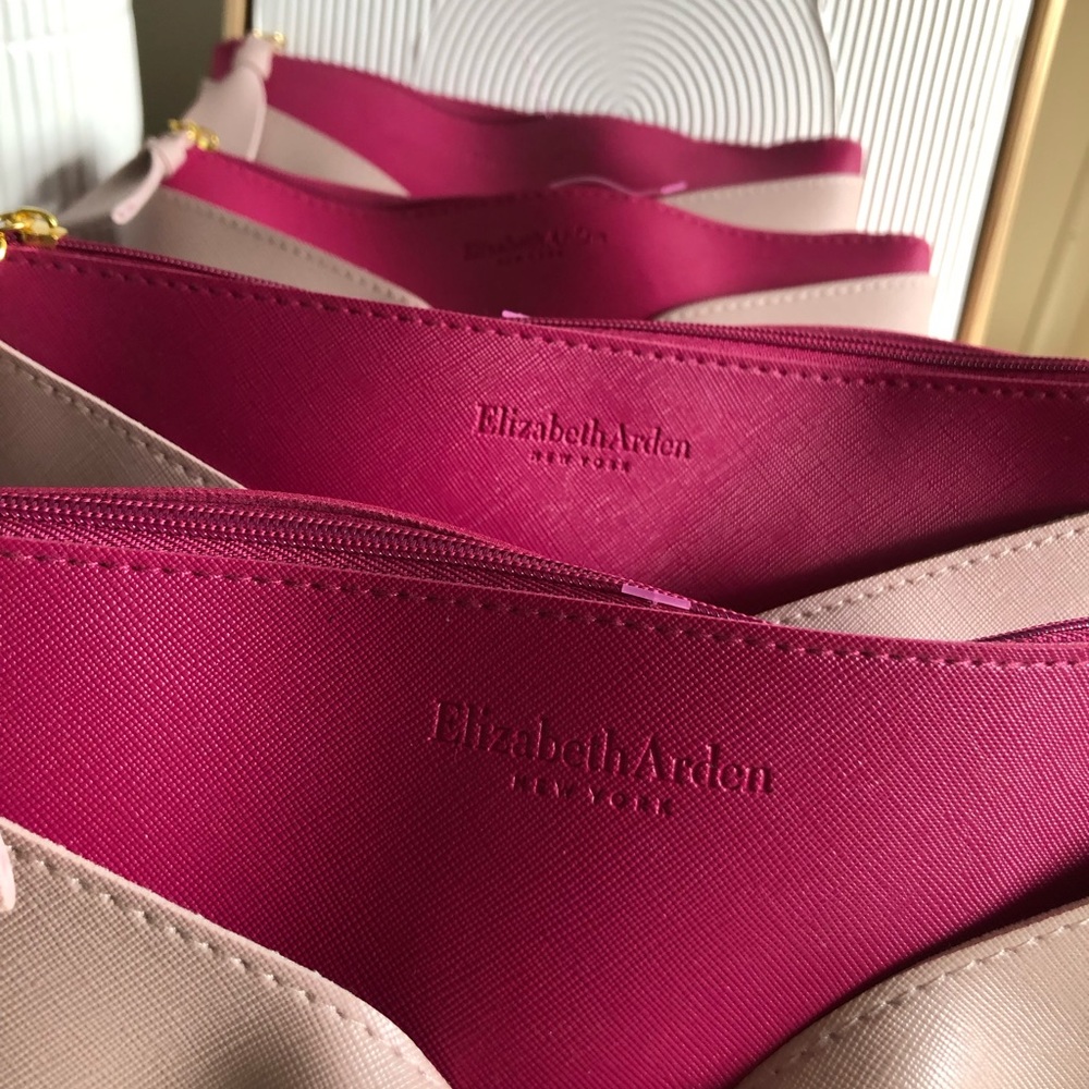 Elizabeth Arden Set of 4 four Matching clutches makeup bags small purse pink - Picture 12 of 14